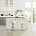 thumbnail image 6 of Peatuk Set of 4 Adjustable Swivel Bar Stools, Modern Counter Height Barstools with Back for Kitchen, White, 6 of 7
