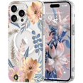 thumbnail image 1 of wonima11 Magnetic for iPhone 15 Pro Case Floral, Cute Luxury Clear Flower Cover for Women Girls Elegant Aesthetic Soft [Compatible with Magsafe] Protective Cover Phone Case for iPhone 15 Pro, Blossom, 1 of 1