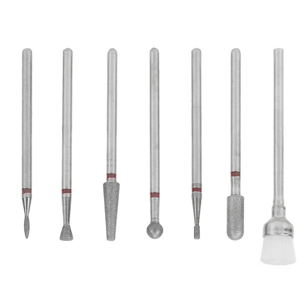 Juego De Cabezales Para Pulir Uñas, Superficie Rugosa Portátil Giratoria, 7 Piezas, Brocas Para Uñas, Extracción Rápida Con Estuche De Almacenamiento Para El Hogar ANGGREK Otros
