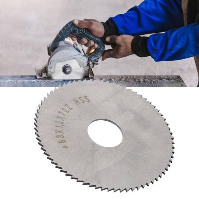Milling Cutter Disc, 63 X 1.2 X 16 W6542 Circular Cutting Blade 72Teeth for Material Processing