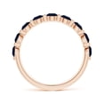 thumbnail image 2 of ANGARA Natural 1.26 Ct Floating Round Sapphire Semi Eternity Wedding Ring in 14K Rose Gold for Women (Size-3mm) | September Birthstone, Anniversary, Jewelry Gift for Women | Natural Sapphire Ring, 2 of 10