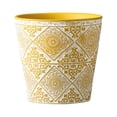 thumbnail image 1 of serony Ceramic Flower Pot Planter Flowerpot Round Embossed Pattern Succulent Garden Yellow, 1 of 6