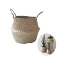 thumbnail image 4 of Cesta nórdica hecha a mano de ratán con algas marinas, cesta de almacenamiento con doble asa para flores y plantas, accesorios para el hogar y el jardín (talla M), 4 of 7