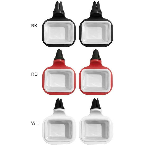 Soporte para salsa para coche, mini tazas de inmersión, accesorios para coche, soporte para taza de salsa, juegos de clips para salsa de tomate (negro) Ormromra DLM932-1