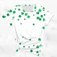 thumbnail image 4 of Meichang Hauts de Vacances pour Femmes T-Shirt de la Saint-Patrick Manches Courtes Décontracté T-Shirts Graphiques Trèfle Col Rond T-Shirts Chanceux, 4 of 5