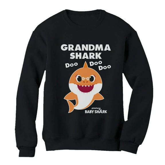 Tstars Womens Best Gift for Mother's Day Shirts Grandma Shark Cool Cute Gift for Mom Shirt for Mom Baby Shark Doo Doo Doo Nana Mothers Day Gift Women Sweatshirt
