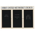 thumbnail image 4 of Aarco Products ADC4872-3H 3-Door Enclosed Directory Cabinet with Header - Clear Satin Anodized, 4 of 10