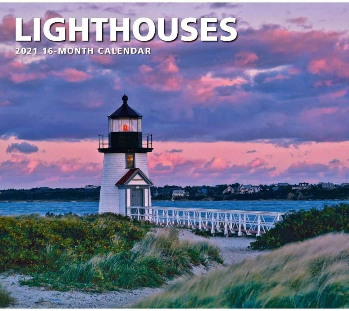Photographs with Contacts TF PUBLISHING 2021 Lighthouses Monthly Wall Calendar 