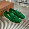 thumbnail image 4 of Willtoo Women's Suede Loafers with Tassels – Slip-On Dress Shoes for Casual– Fashionable & Comfortable Green, 4 of 4