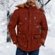 thumbnail image 2 of Kalauyu Mens Jackets with Hoode Parka Fleece Liner Coats Windproof Winter Raincoat Multi Pockets, 2 of 8