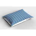 thumbnail image 2 of Ambesonne Yellow and Blue Pillow Sham 2 Pack, Portuguese Tile Art, 30"x20", Navy Blue Yellow, 2 of 3