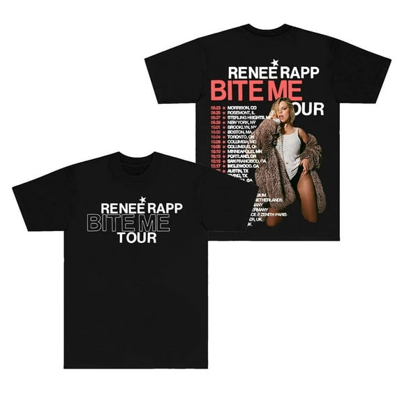 Reneé Rapp Bite Me Tour 2025 T-shirt Crewneck Short Sleeve Cotton Tee Men Women Streetwear Tops