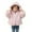 Pink, variant on Kids Girls Winter Insulated Fleece Warm Outerwear Jacket Faux Fur Hooded Jacket Long Sleeve Coat Winter Cropped Shearling Furry Overcoat