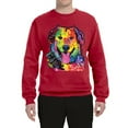 thumbnail image 3 of Smiling Dog | Colorful Neon Golden Retreiver | Dean Russo Art Animal Lover Unisex Crewneck Sweatshirt, Red, Medium, 3 of 6