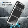 thumbnail image 7 of Built-in Screen Lens Protection Military Grade Drop Stand Case for Samsung Galaxy S24 Ultra,Dteck Full Body Protection Metal Shockproof Silicone Case Hidden Kickstand Cover,Silver, 7 of 7