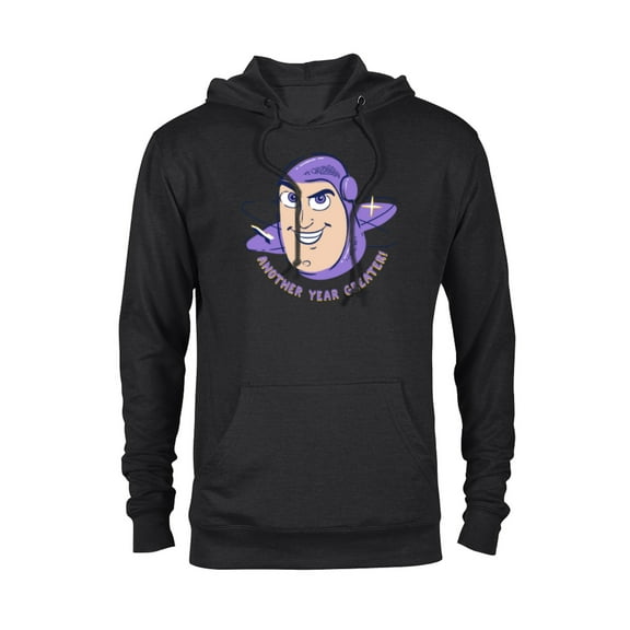 Toy Story Buzz Lightyear Another Year Greater - Pullover Hoodie for Adults - Customized-Black