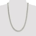 thumbnail image 4 of 925 Sterling Silver Curb Chain Styles Necklace 8 mm Pav‚ 26 inch, 4 of 4