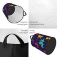 thumbnail image 4 of PAYOHTO Foldable Laundry Room Hamper Bucket Waterproof Bathroom Basket for College Student Living Room Storage Pillows Blankets Colorful Unicorns Blue, 4 of 8