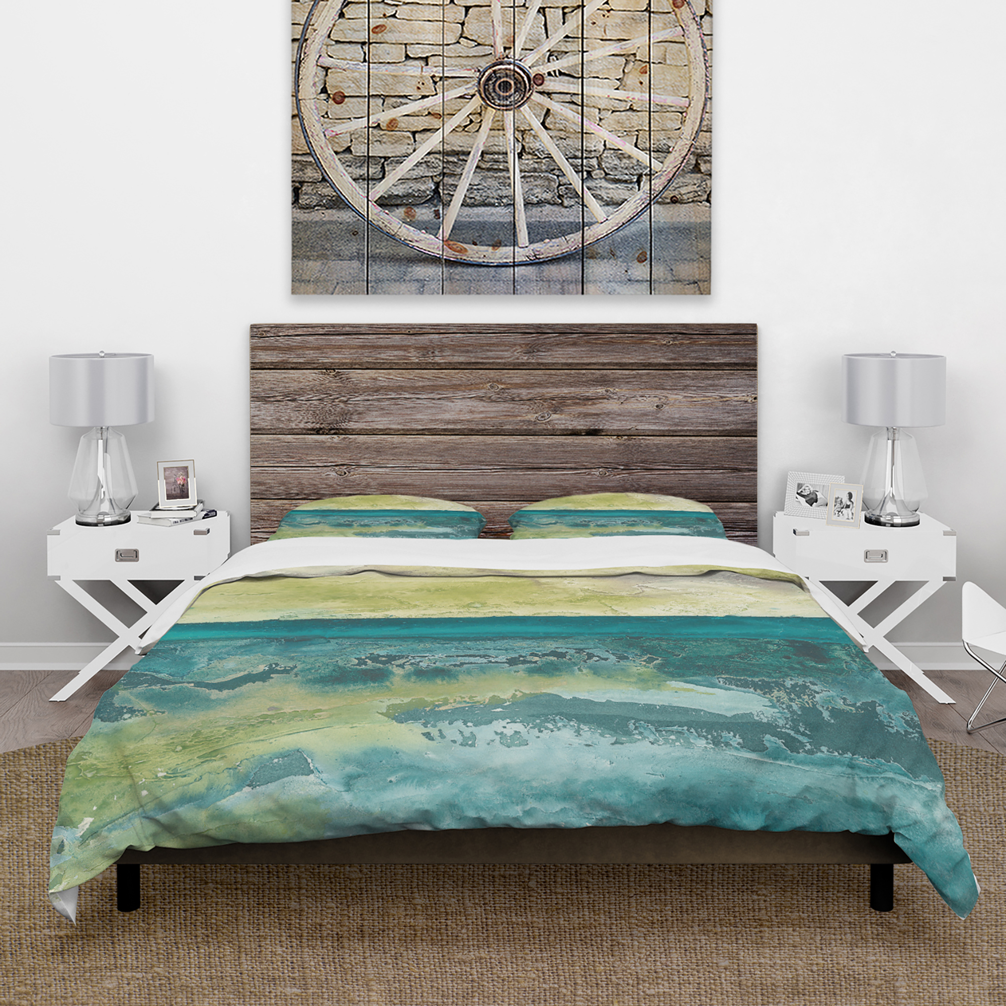 Designart 'Beyond the Horizon I' Cottage Duvet Cover Set