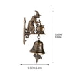 thumbnail image 4 of Vintage Witch Doorbell,Cast Metal Halloween Witch Bells Door,Halloween Decorations Indoor Outdoor,Gothic Spooky Wall Mount Bell With Bat Clapper, Front Porch Garden Decor, Halloween Gift Witch Lovers, 4 of 6