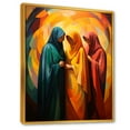 thumbnail image 2 of Designart "Islam Prayer Culture in Yellow and Orange V" Spiritual Framed Wall Art - Global Yellow Islam Hallway Framed Wall Art Decor, 2 of 6