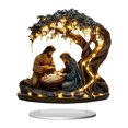 thumbnail image 1 of Belen de Navidad, letrero acrílico de mesa, adorno plano en 2D para decorar estanterías en hogares cristianos, 1 of 7