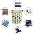 thumbnail image 4 of AUCHEN Large Collapsible Laundry Hamper with Handles,Storage Baskets,Waterproof Dirty Clothes Laundry Basket,Foldable Bin Storage Basket Organizer for Kids Baby Toy Collection(Round - Oval Leaves), 4 of 8