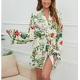 thumbnail image 3 of Richie House Plus Size Robes Women Wrap Floral Print Sleep Lounge Kimono Robe RHW2928-A-XXXL, 3 of 7