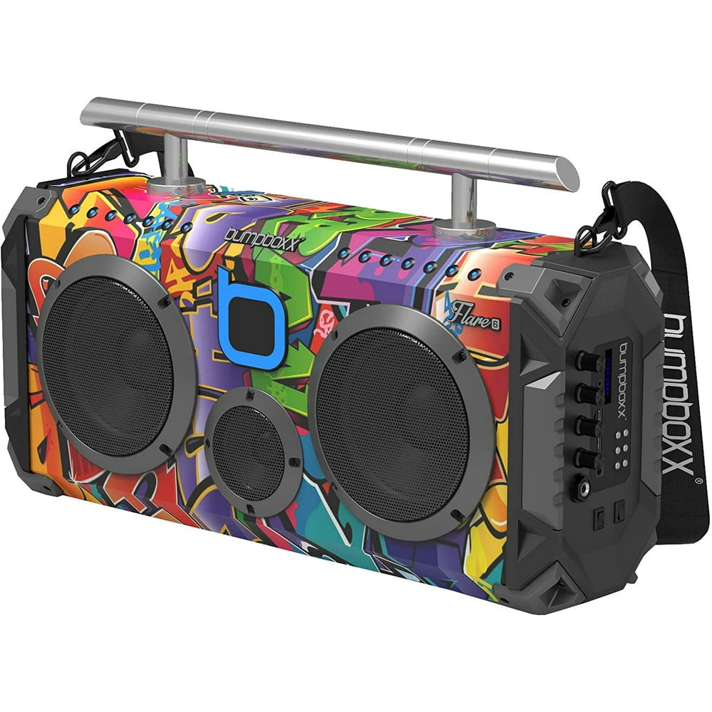 Bumpboxx Bluetooth Boombox Flare6 NYC Graffiti Retro Boombox with