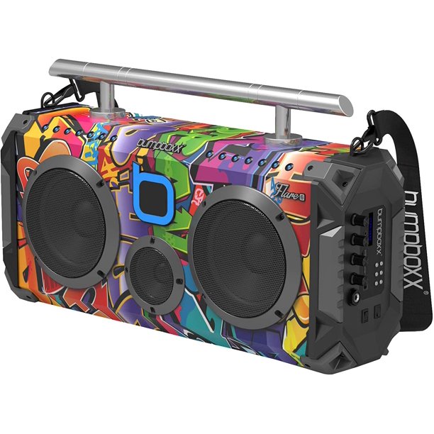 Bumpboxx Bluetooth Boombox Flare6 NYC Graffiti Retro Boombox with