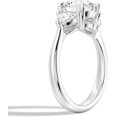 thumbnail image 3 of MSBLUE 3 Carat Three Stone Moissanite Engagement Ring, D Color VVS1 Round Cut Center Triangular Side Stones, S925 Sterling Silver, Rhodium Plated Finish, 3 of 7