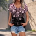 thumbnail image 2 of Dyfzdhu 250th Anniversary Usa Shirt T Shirts For Women Fashion Daily Casual V Neck Short Sleeve Tops Loose, 2 of 7