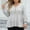 003 Gray, variant on Women's Oversize V Neck Button Down Sweaters Casual Long Sleeve Pullover Tops Ruffle Swing Flowy Tunic Sweaters
