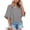 Dark Gray, variant on Women Summer Solid Color Loose Fit T Shirt Draped Casual Crew Neck Top with Batwing Half Sleeves