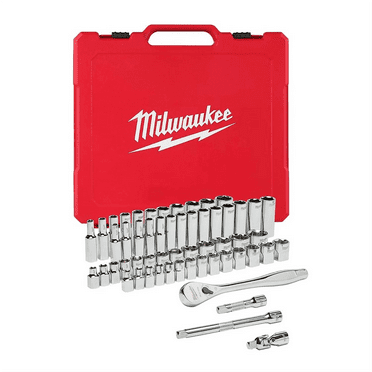Milwaukee 48-22-9008 3/8" Drive 56 pc. Ratchet & Socket Set - SAE & Metric