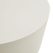 Brion Round Indoor - Outdoor Patio Concrete Coffee Table in White