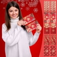 thumbnail image 1 of Économies d'Été, Ornements de Décoration, Enveloppes Rouges du Nouvel An Chinois 2025 Serpent, Enveloppe d'Argent Rouge pour Cadeaux de Festival de Printemps, Mariage et Anniversaire (10 Pcs avec 5 Designs), / Coton, A-214, 1 of 9