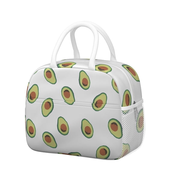Lunch Bag Lunch Box for Women Reusable Insulated Lunch Bags,Water-Resistant Avocado Pattern Cooler Lunch Tote Bag, Large Capacity for Work Travel Picnic