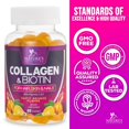 thumbnail image 5 of Collagen Gummies with 2500mcg Biotin, Vitamin C & Zinc - Hydrolyzed Collagen Peptide Type 1 & 3 Supplement - Advanced Hair, Skin & Nail Growth Support for Women & Men, Gluten Free, Non-GMO - 60 Count, 5 of 10