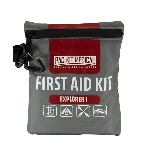 Pac-Kit Watertight Explorer 1 First Aid Kit for Hiking, Camping and Outdoor Activities, 67 Pieces