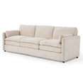 thumbnail image 5 of YODOLLA 89" Sofa Couch for Living Room 3 Seats Chenille Futon Sofa with 2 Removable Pillows, Cream White, 5 of 11
