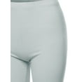 thumbnail image 4 of A2Y Women's Basic Solid Premium Cotton Mid Thigh High Rise Biker Bermuda Shorts Light Grey 1XL, 4 of 5