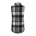 thumbnail image 7 of Women's Fashion Plus Size Brushed Plaid Collar Mid Length Sleeveless Vest Jacket for Layering, Winter Wear, and Holiday Outings,Black,3XL, 7 of 7
