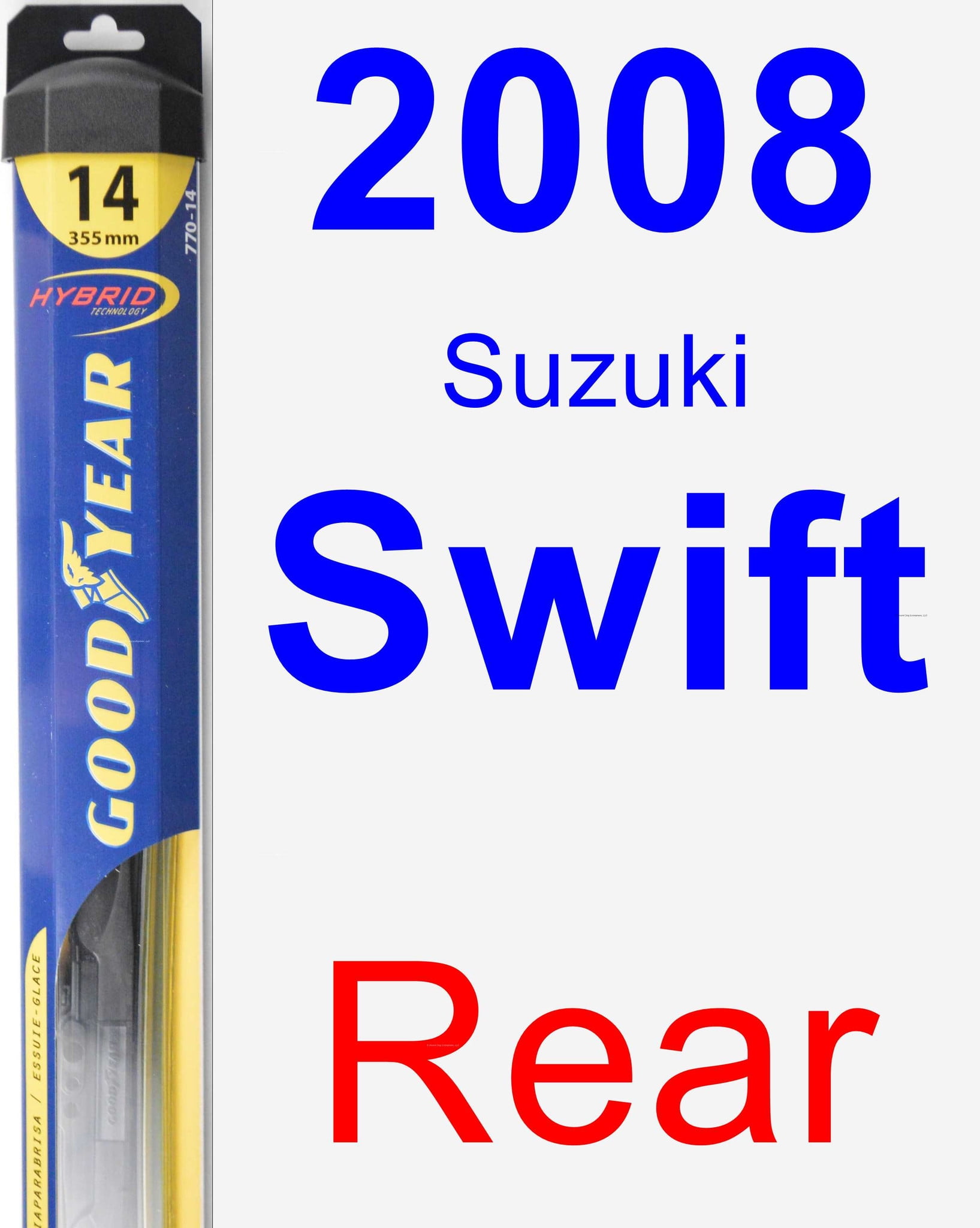 2008 Suzuki Swift Rear Wiper Blade Hybrid