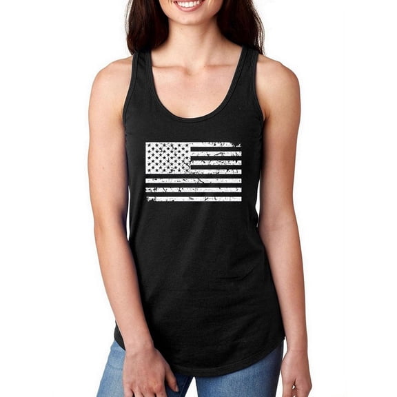 Grunge U.S.A. Flag Women Tank Top, Female x-Large