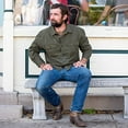 thumbnail image 3 of Legendary Whitetails Men's Standard Tough As Buck Showdown Twill Shirt, Loden, Small, 3 of 7