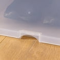 thumbnail image 7 of IRIS Stackable Wide Shoe Storage Box with Flip Up Door, Clear, 4Pk, 7 of 7