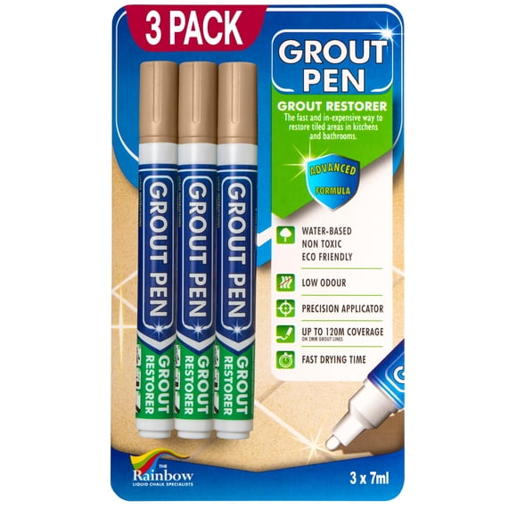 Marcador para juntas Rainbow Chalk 3 unidades beige impermeable 7 ml