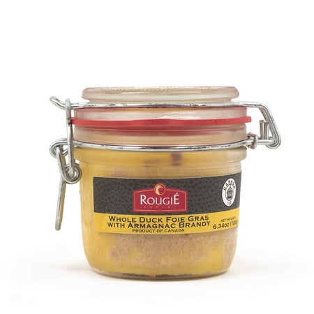 Frozen Duck Foie Gras - Rougie Whole Duck Foie Gras in Aspic with Armagnac Brandy - 6.34 oz