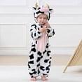 thumbnail image 2 of Kids' Long Sleeve Hooded Jumpsuit Animal Girls Dress up Clothes Boy Halloween 4-5 Years, 2 of 4